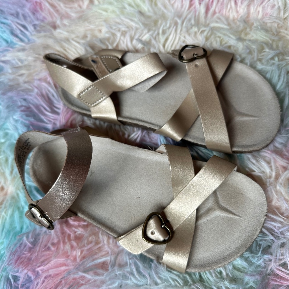 Gold Little Girl Sandals